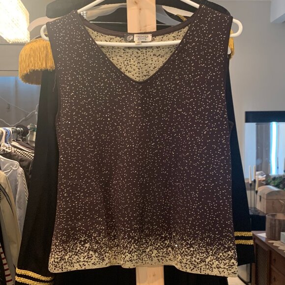 Premier Knits Size 10 Coffee Two Piece Jacket and Top - Picture 4 of 5